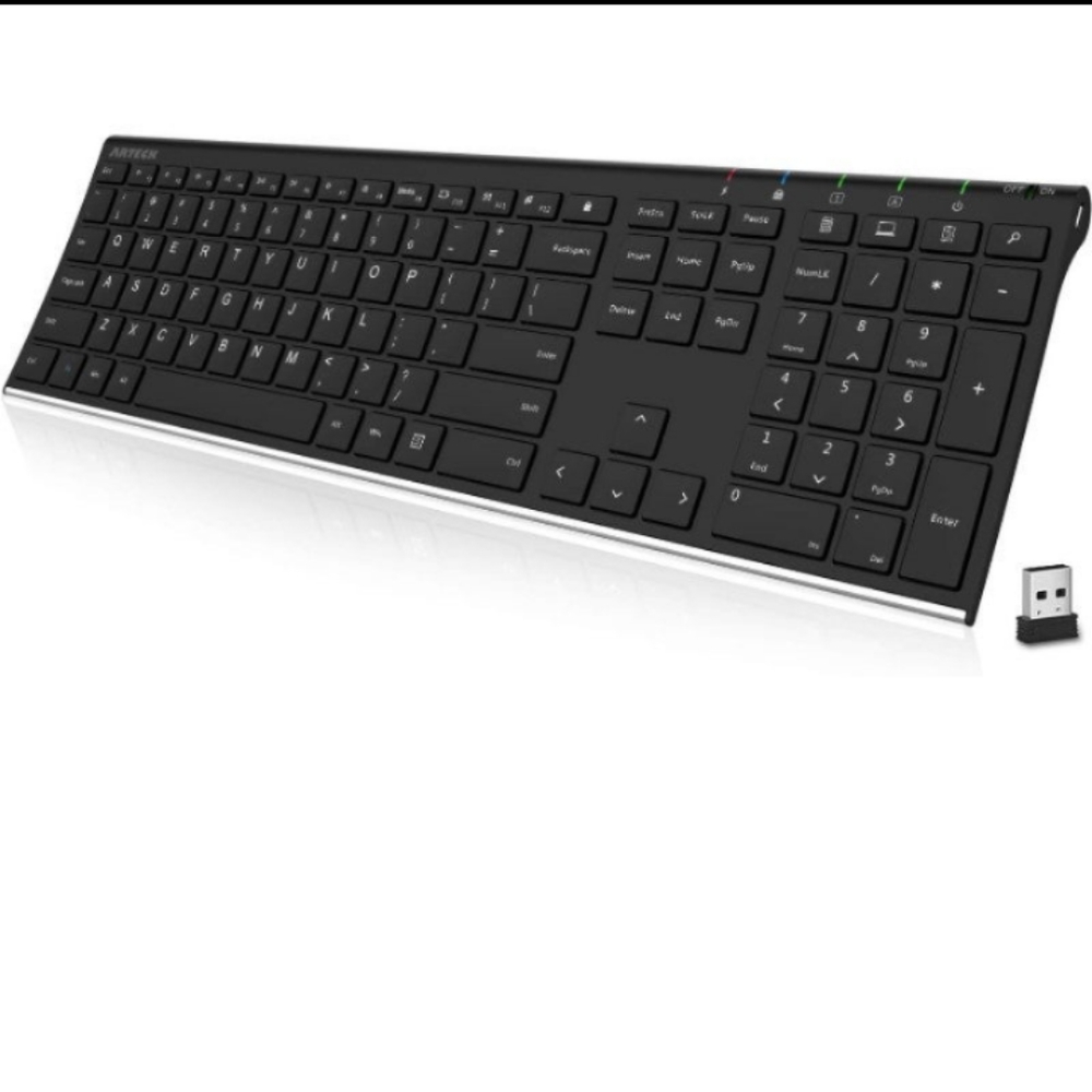 NEW! Arteck wireless stainless steel keyboard universal